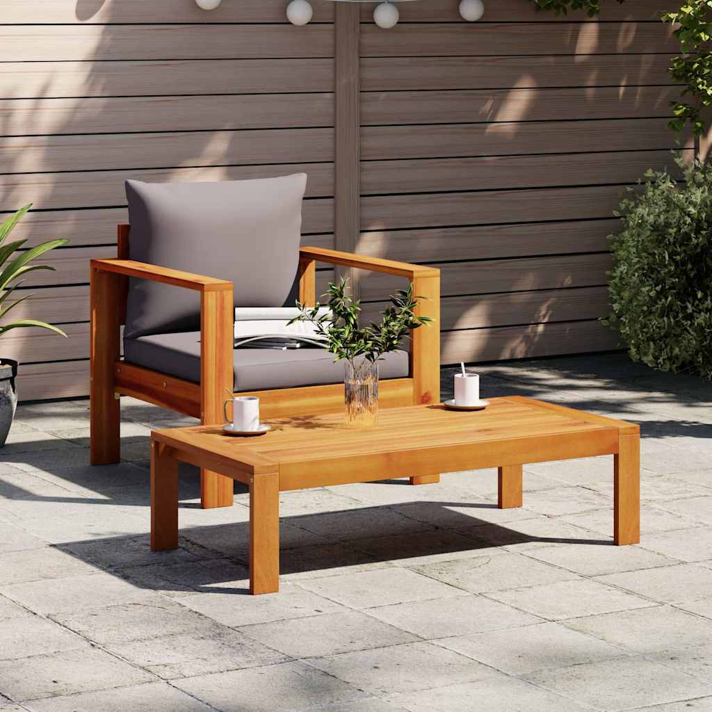 garden armchair with cushion, solid acacia wood,   garden sofa