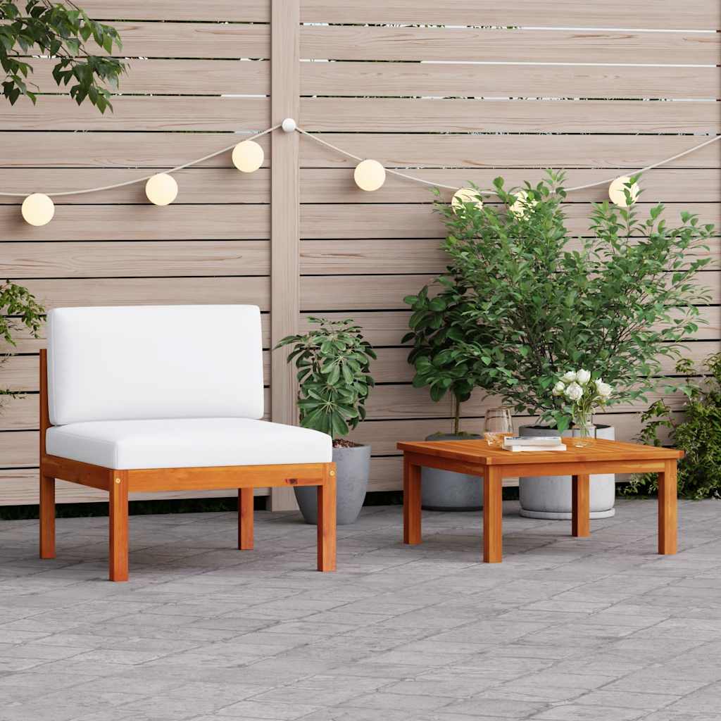 Garden Corner Sofas 2-piece with Cushions Acacia & Rope