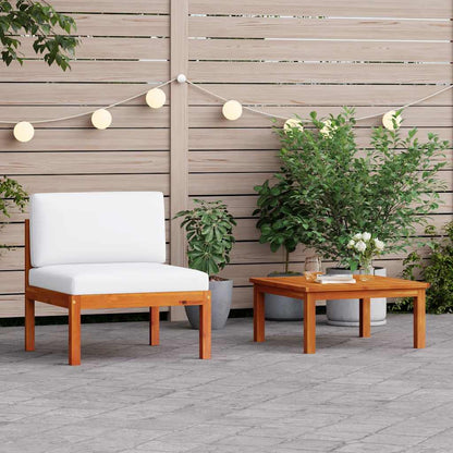 Garden Corner Sofas 2-piece with Cushions Acacia & Rope
