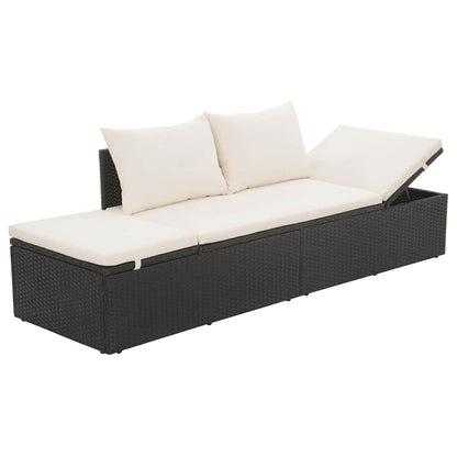Garden Bed 195×60 cm Poly Rattan   Garden Bed
