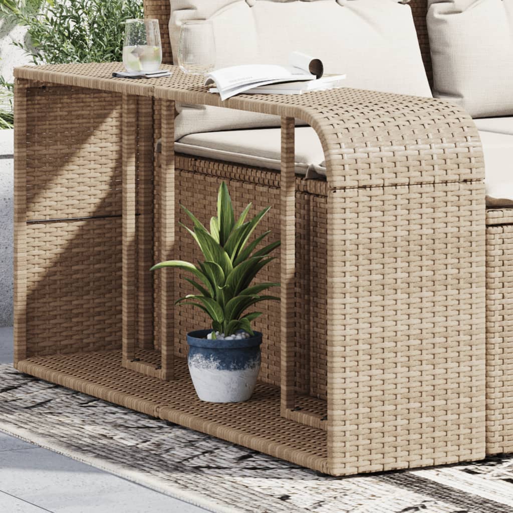 Storage Shelves, 2 pcs. Poly Rattan,   Outdoor Shelves