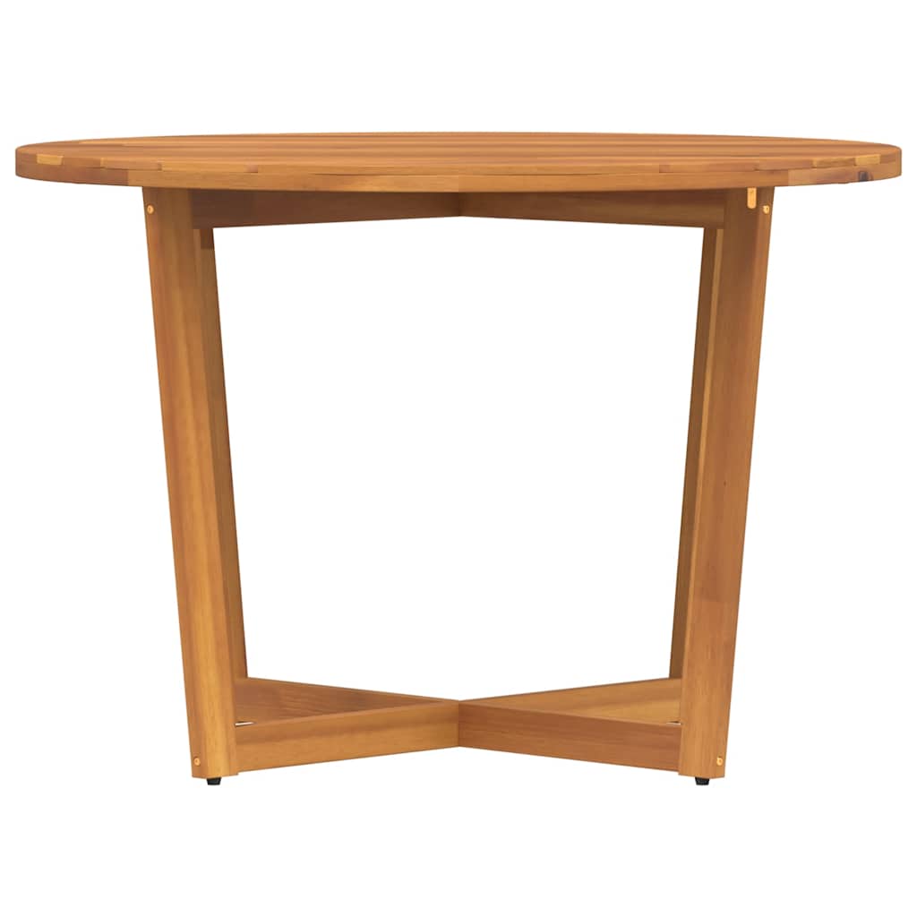 Garden Dining Table Round Ø Solid Acacia Wood   Garden Dining Table