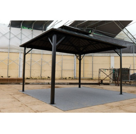 10x10FT Patic Gazebo,aluminum Gazebo With Steel Canopy,Outdoor Permanent Hardtop Gazebo Canopy For Patio, Garden,