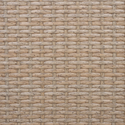 Outdoor Dining Chairs Set Of 2, Light Teak Acacia Wood Frame And Multi Light Brown PE Wicker, Ideal For Patios, Gardens
