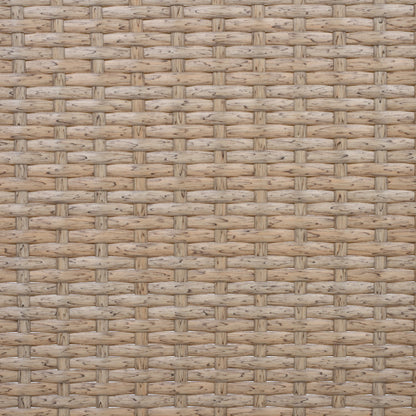 Outdoor Dining Chairs Set Of 2, Light Teak Acacia Wood Frame And Multi Light Brown PE Wicker, Ideal For Patios, Gardens