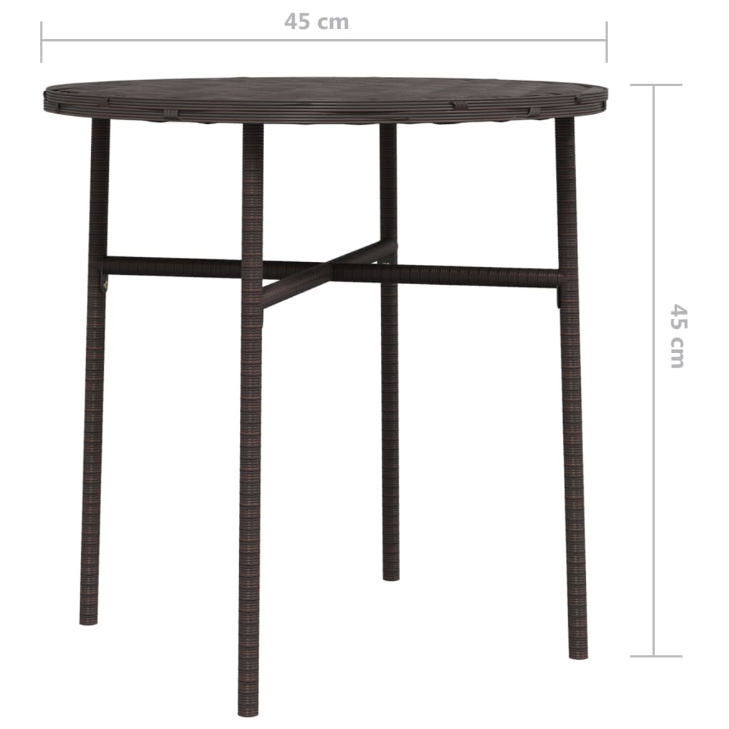 Side Table 45 cm Poly Rattan   Side Table