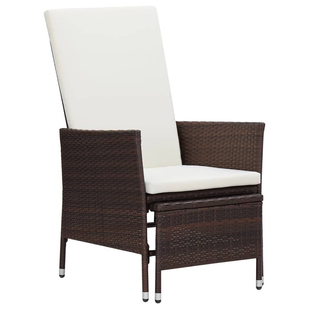 Garden Lounger with Cushions Poly Rattan   Garden Lounger