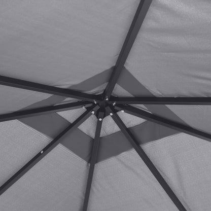 10'x10' Covered Gazebo, Outdoor Patio Gazebo With Mesh Sidewalls And Privacy Curtains, Canopy Pergolas In Black
