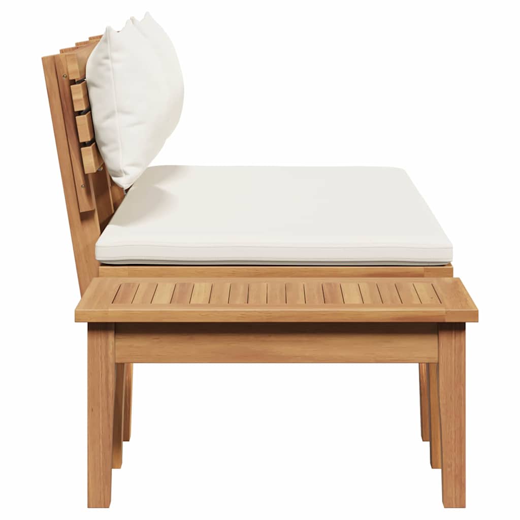 Garden Bench 2 pcs Solid Teak Wood   Garden Bench