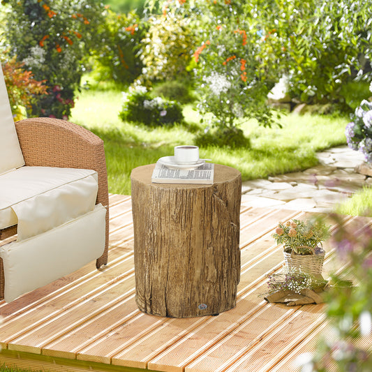 17" Tall Tree Stump End Table