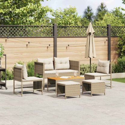 Garden Sofa Set 6 pcs Poly Rattan   Garden Sofa Set 6