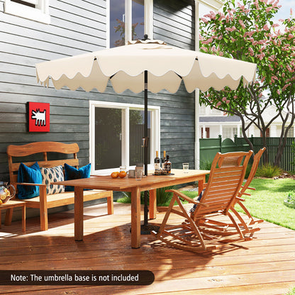 9 Feet Patio Umbrella With Crank Handle And Push Button Tilt