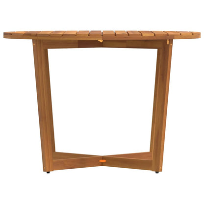 Garden Dining Table Round Ø Solid Acacia Wood   Garden Dining Table