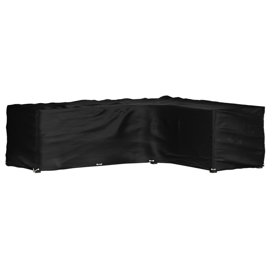 L-shaped garden furniture cover with 12 eyelets, 185x