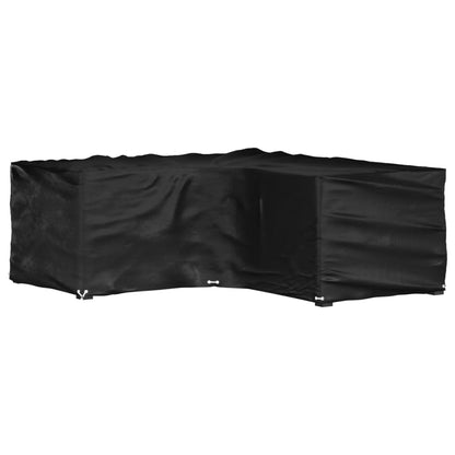 L-shaped garden furniture cover with 12 eyelets, 185x