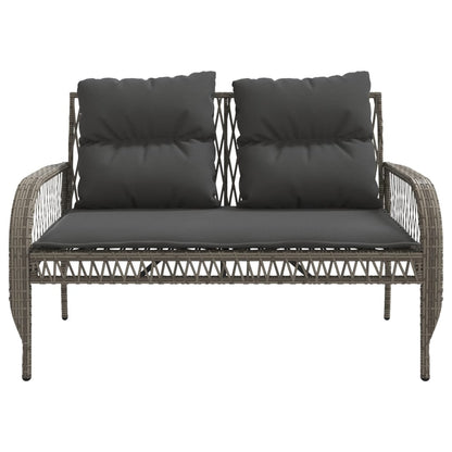 4-piece garden sofa set with cushions, poly rattan