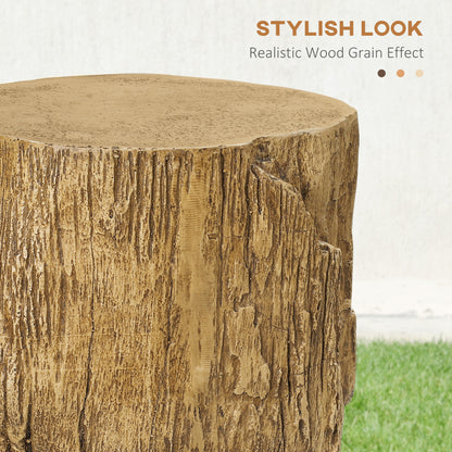 17" Tall Tree Stump End Table