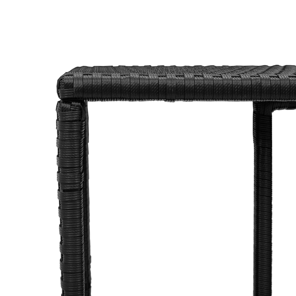 Storage Shelves, 2 pcs. Poly Rattan,   Outdoor Shelves