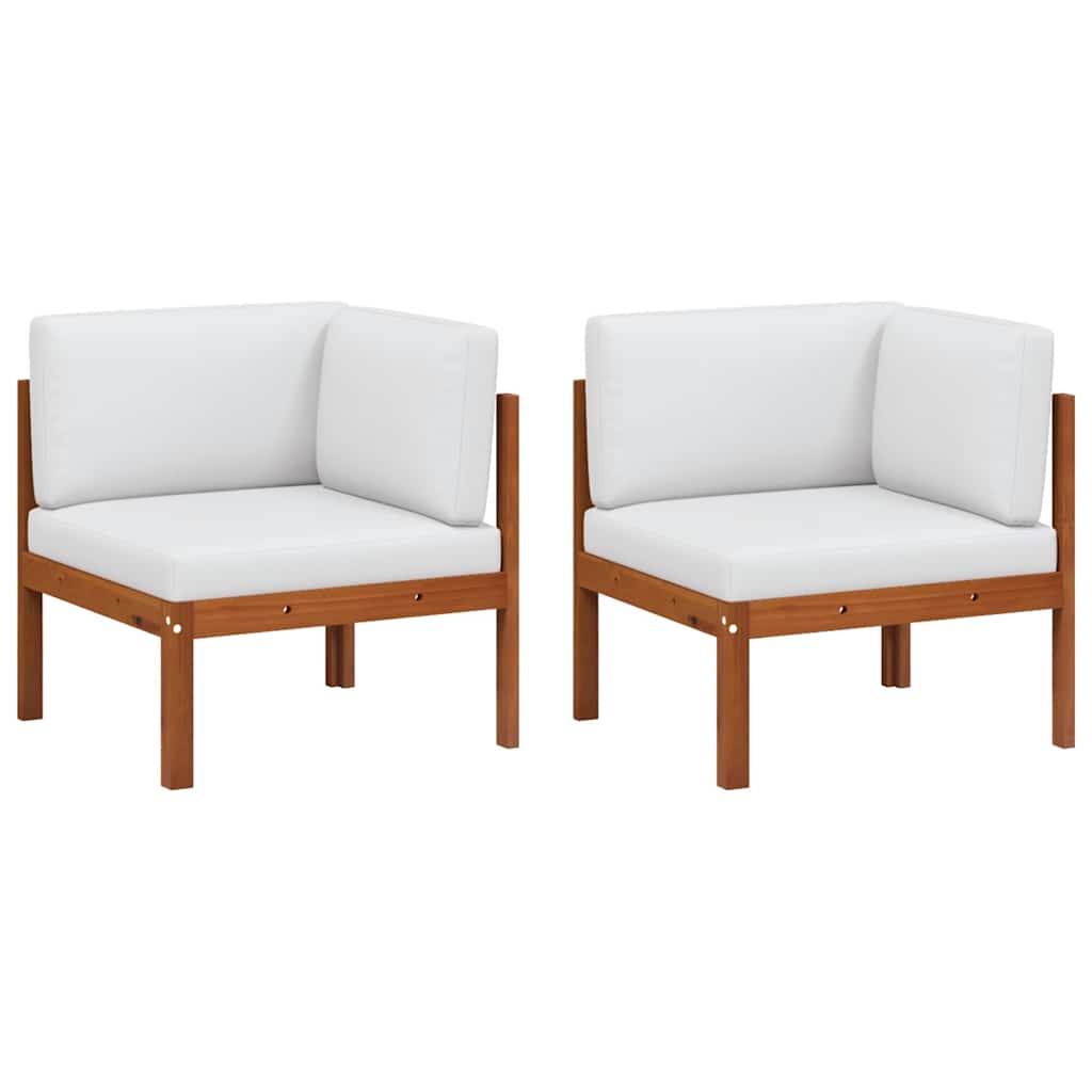 Garden Corner Sofas 2-piece with Cushions Acacia & Rope