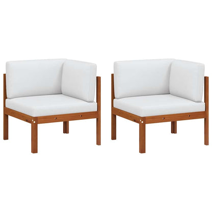 Garden Corner Sofas 2-piece with Cushions Acacia & Rope