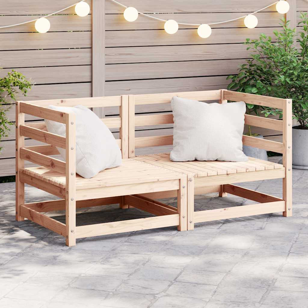 Garden Corner Sofas, 2 pieces, Solid Pine Wood