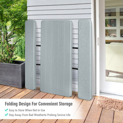 Indoor And Outdoor Folding Picnic Table Bench Set With Wood-like Texture