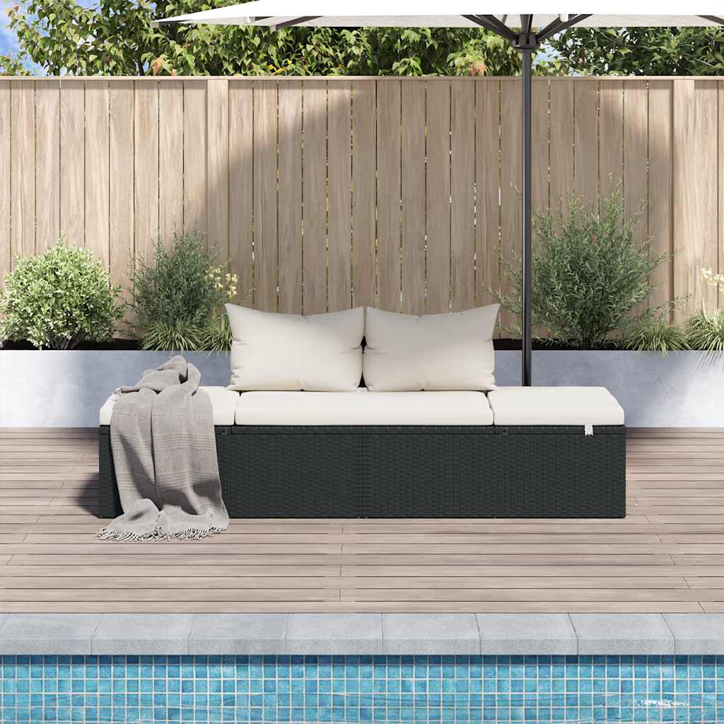 Garden Bed 195×60 cm Poly Rattan   Garden Bed