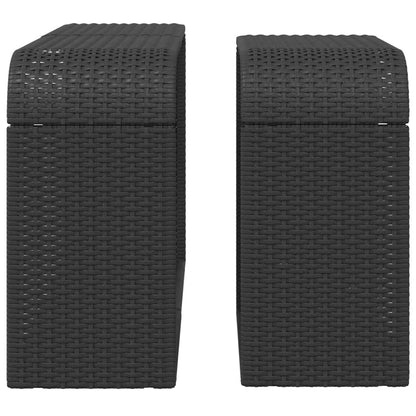 Storage Shelves, 2 pcs. Poly Rattan,   Outdoor Shelves