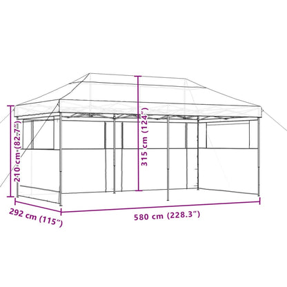 Foldable Pop-Up Party Tent with 3 Side Panels