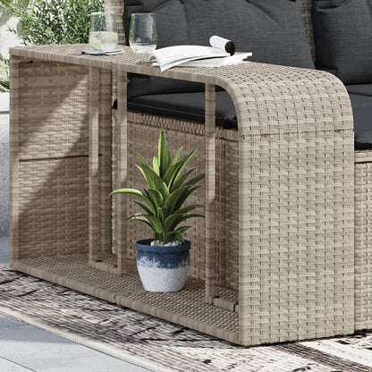 Storage Shelves, 2 pcs. Poly Rattan,   Outdoor Shelves