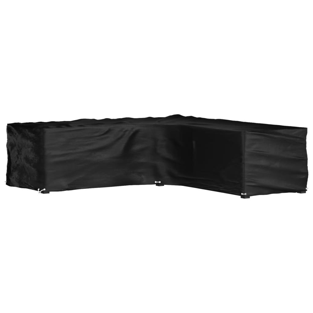 L-shaped garden furniture cover with 12 eyelets, 185x