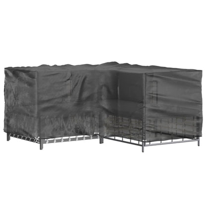 L-shaped garden furniture cover with 12 eyelets, 185x
