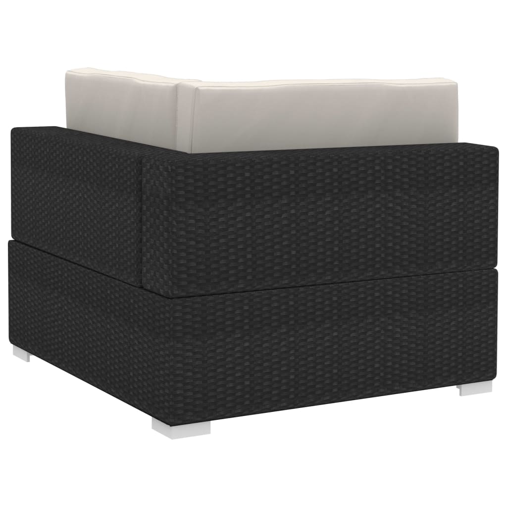 Corner Sofas 2 pcs. with Cushions Poly Rattan