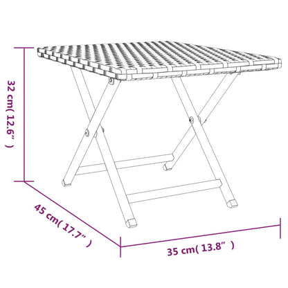 Folding Table 45x Poly Rattan   Folding Table 45x