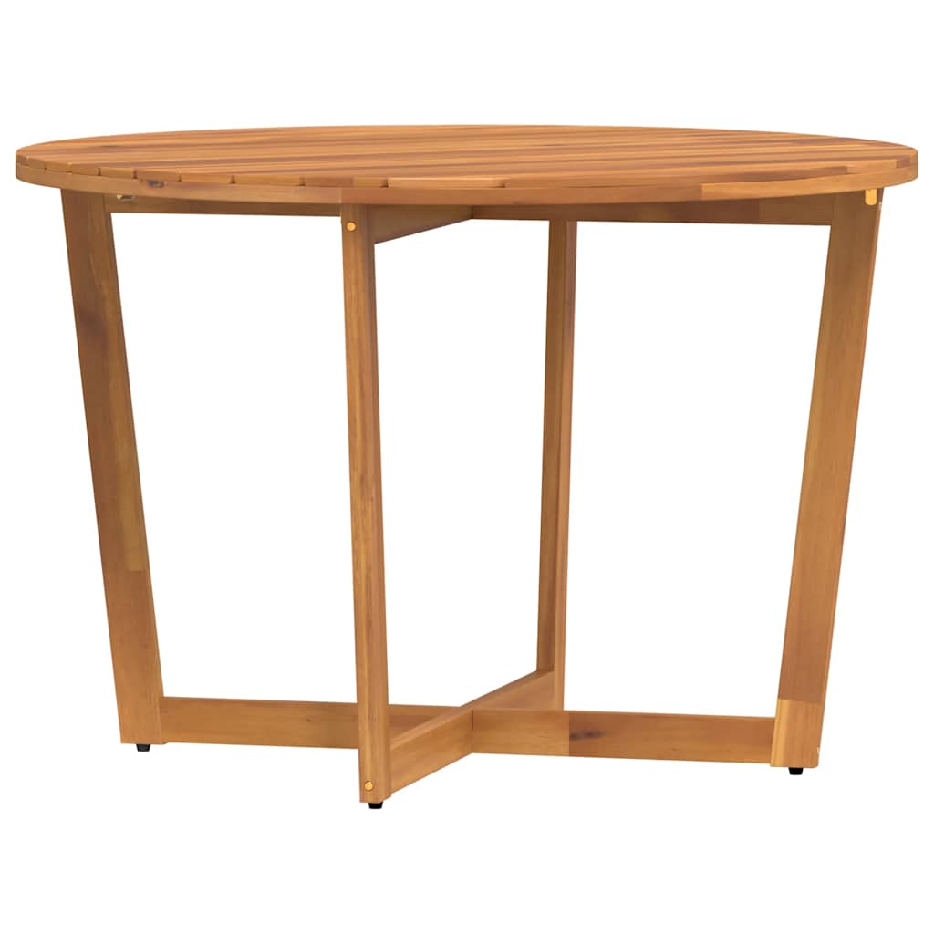 Garden Dining Table Round Ø Solid Acacia Wood   Garden Dining Table