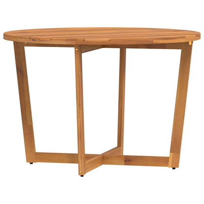 Garden Dining Table Round Ø Solid Acacia Wood   Garden Dining Table