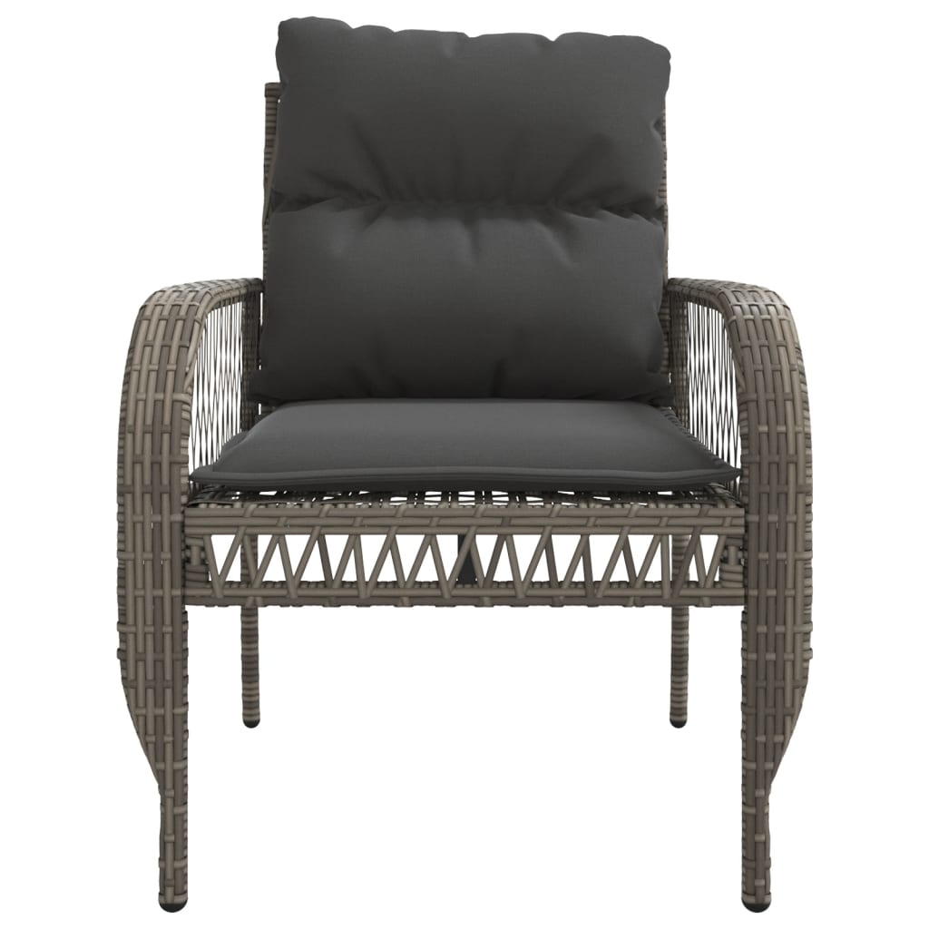 4-piece garden sofa set with cushions, poly rattan