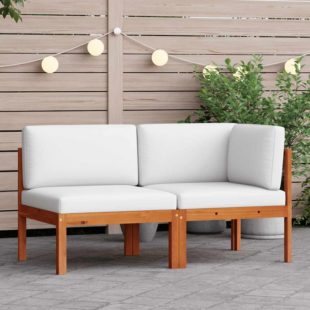 Garden Corner Sofas 2-piece with Cushions Acacia & Rope