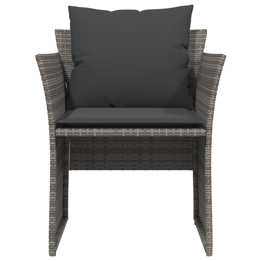 Garden Chair with Footstool Poly Rattan