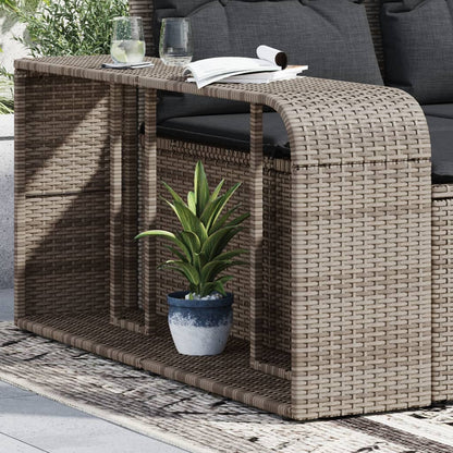 Storage Shelves, 2 pcs. Poly Rattan,   Outdoor Shelves