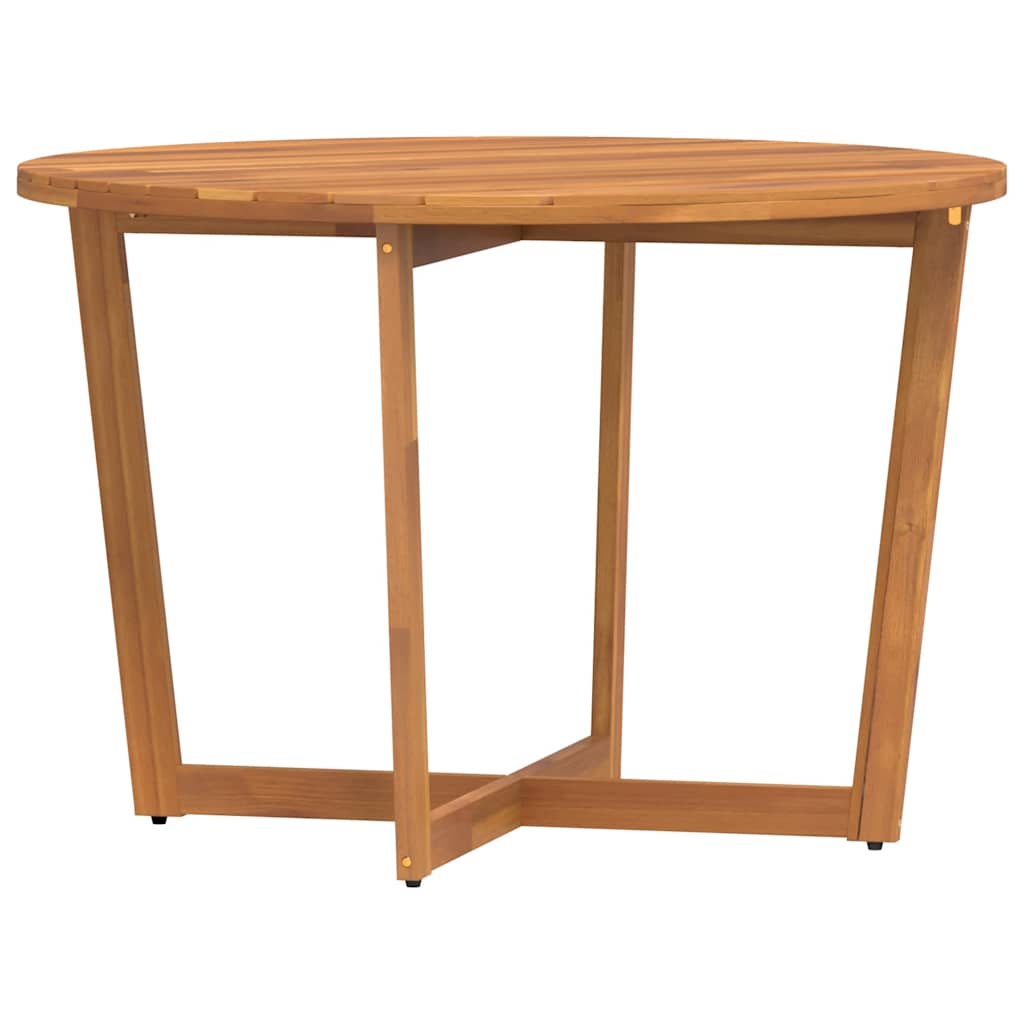 Garden Dining Table Round Ø Solid Acacia Wood   Garden Dining Table