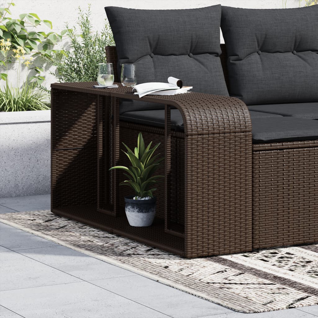 Storage Shelves, 2 pcs. Poly Rattan,   Outdoor Shelves