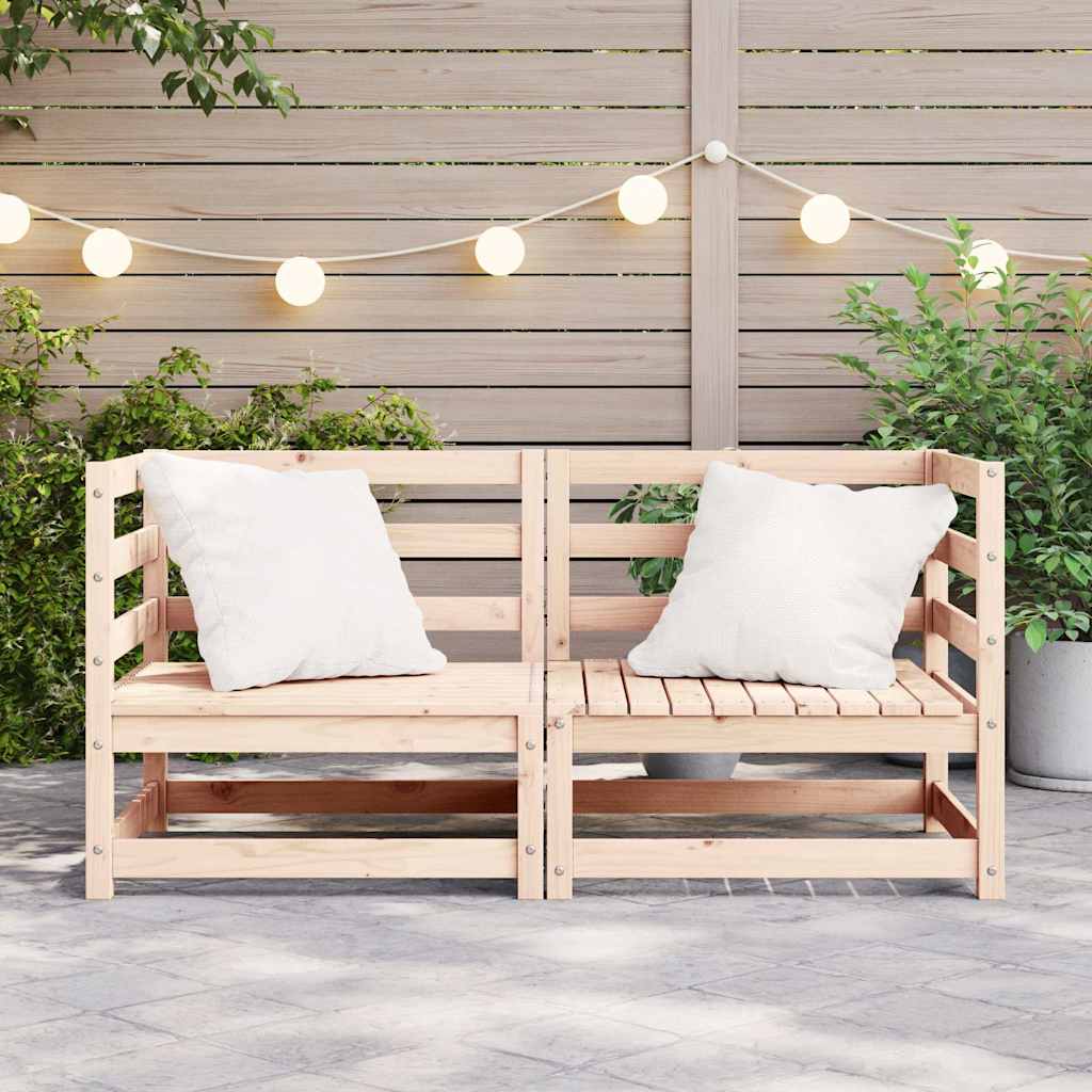 Garden Corner Sofas, 2 pieces, Solid Pine Wood